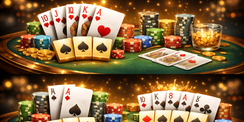 Thứ tự các bộ bài trong poker trên Gamebai68